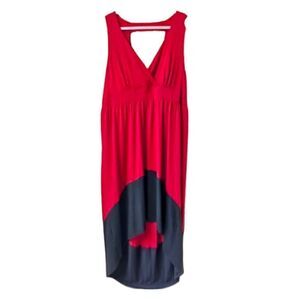 NEW TORRID Plus Size Color Block Hi-Lo Cut-Out Maxi Summer dress 3X